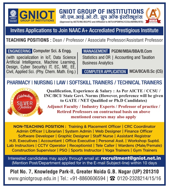 GNIOT Group of Institutions Teaching & Non-Teaching 2025